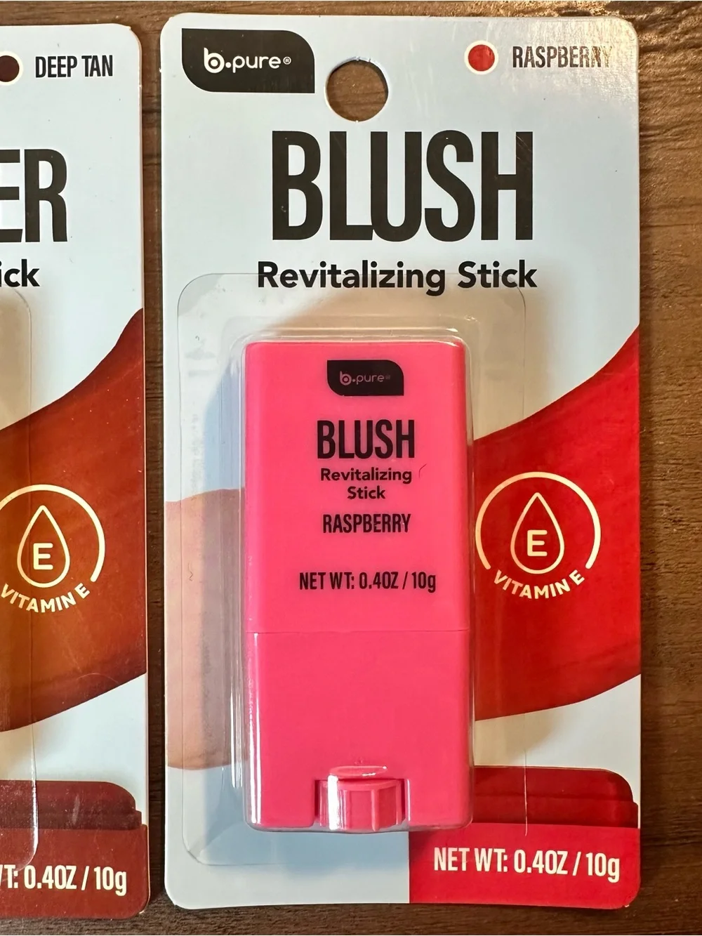 B Pure Revitalizing Sticks Golden Highlighter, Deep Tan Bronzer, Raspberry Blush